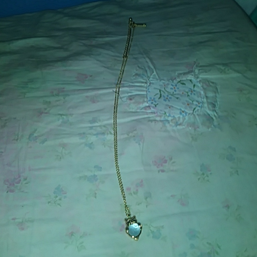 Rose gold pearl owl necklace